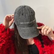 Cappello in denim nero - Anti-Social Cat Owner