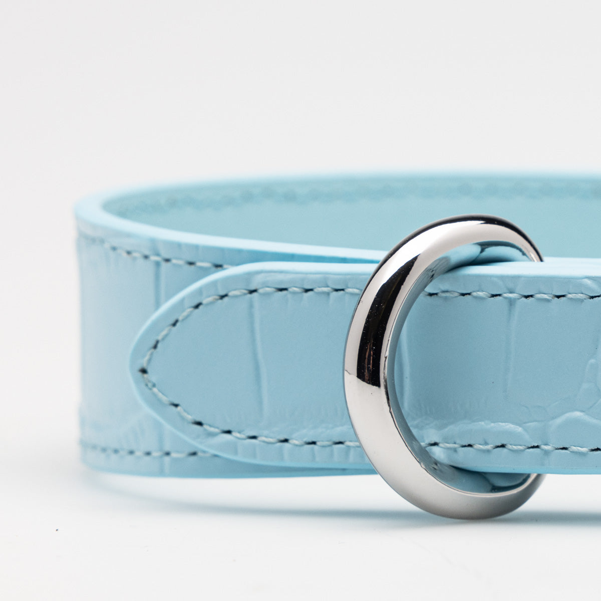 Collare per Cane Sottile Baby Blue Croco