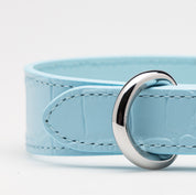 Collare per Cane Sottile Baby Blue Croco