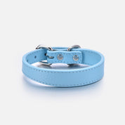 Collare per Cani Sottile Azzurro Pastello