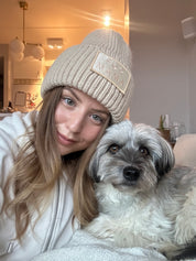 Berretto di lana beige - Fur Mama