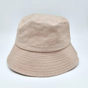 Cappello a secchiello in denim beige - Dogs & Wine Make Everything Fine