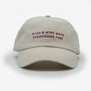 Cappellino in Denim Beige - Dogs & Wine Make Everything Fine