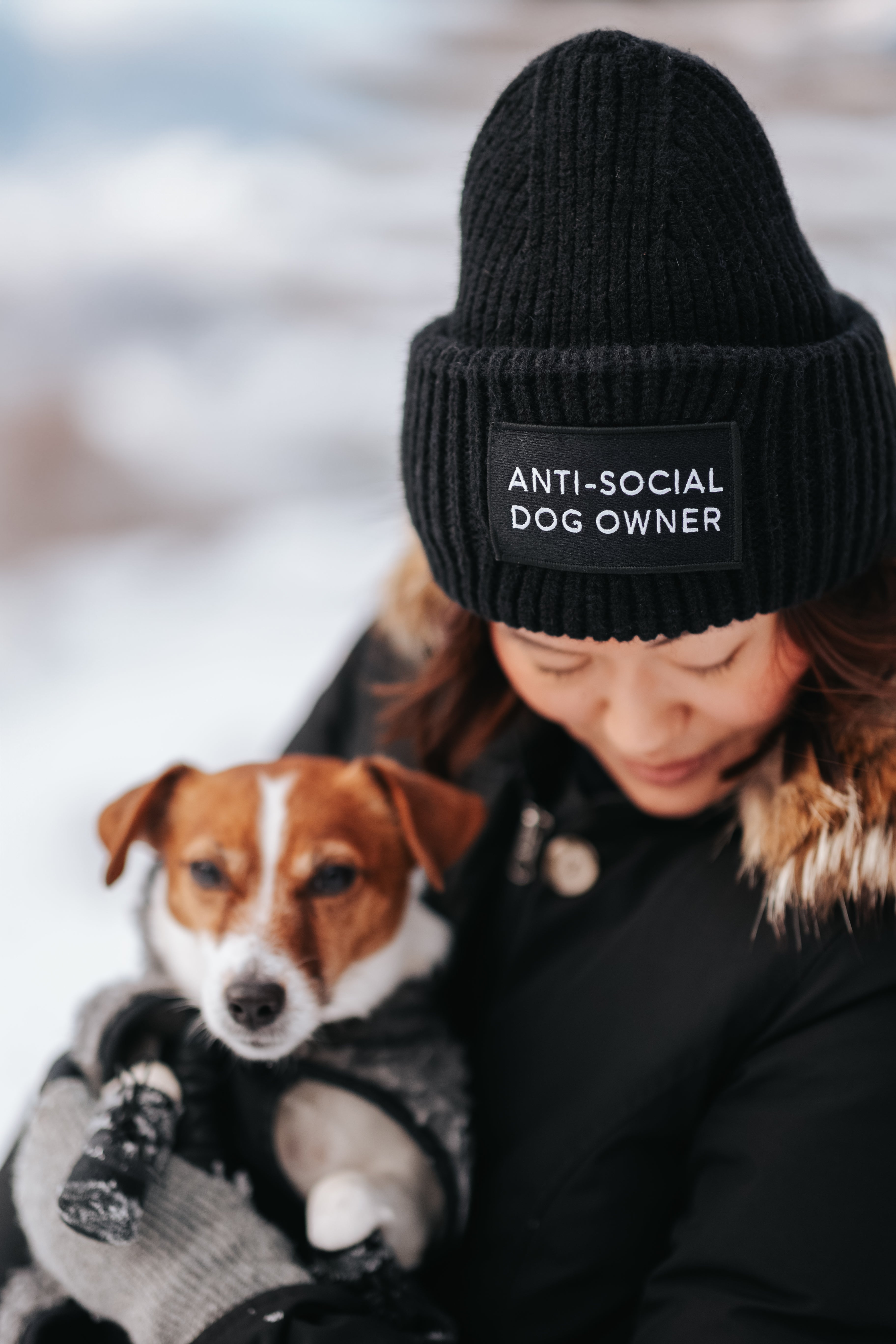 Beanie in Lana Nera - Proprietario di Cane Antisociale