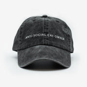 Cappello in denim nero - Anti-Social Cat Owner