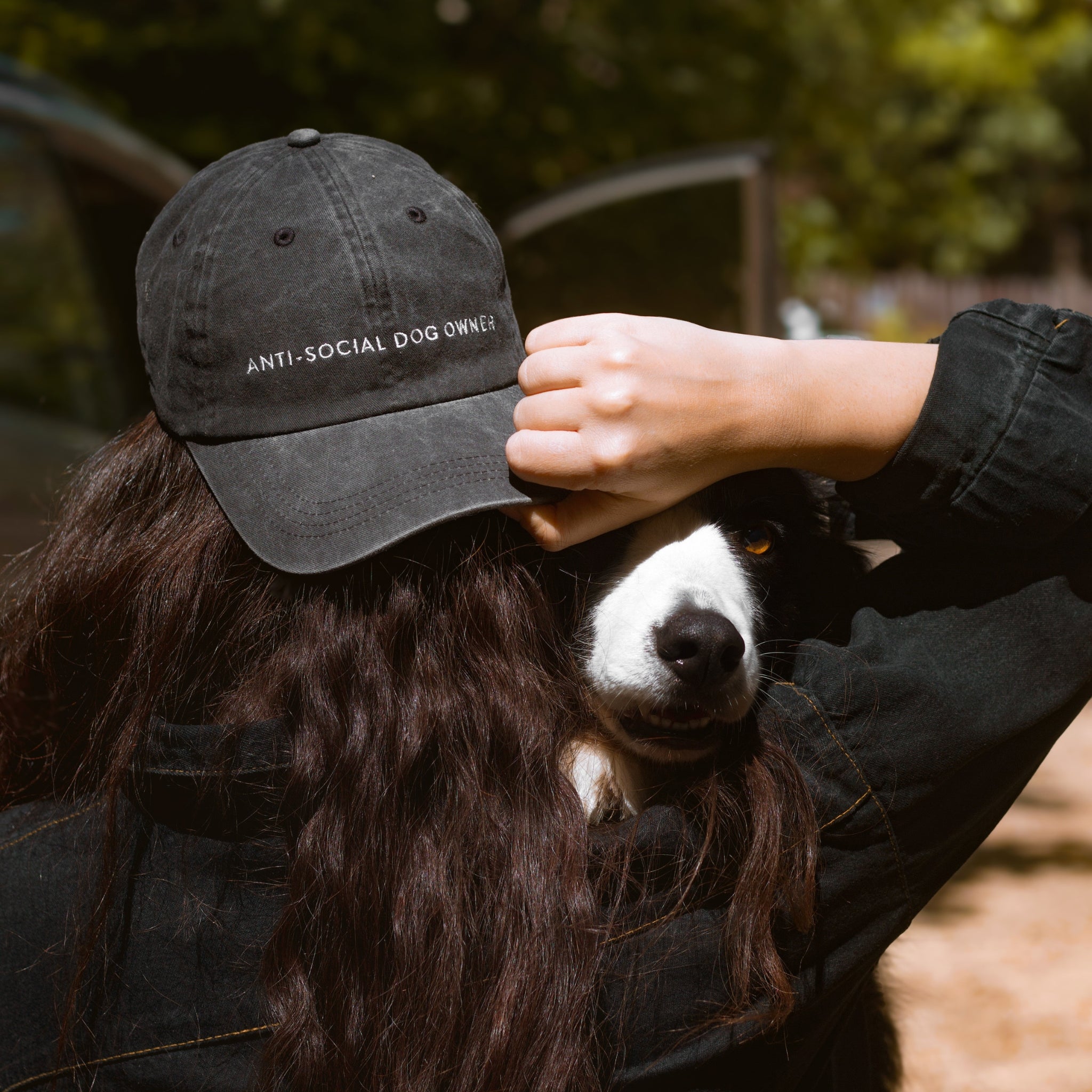 Cappello in denim nero - Anti-Social Dog Owner