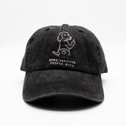 Cappellino in denim nero - Logo "Dogs. Because People Suck" 