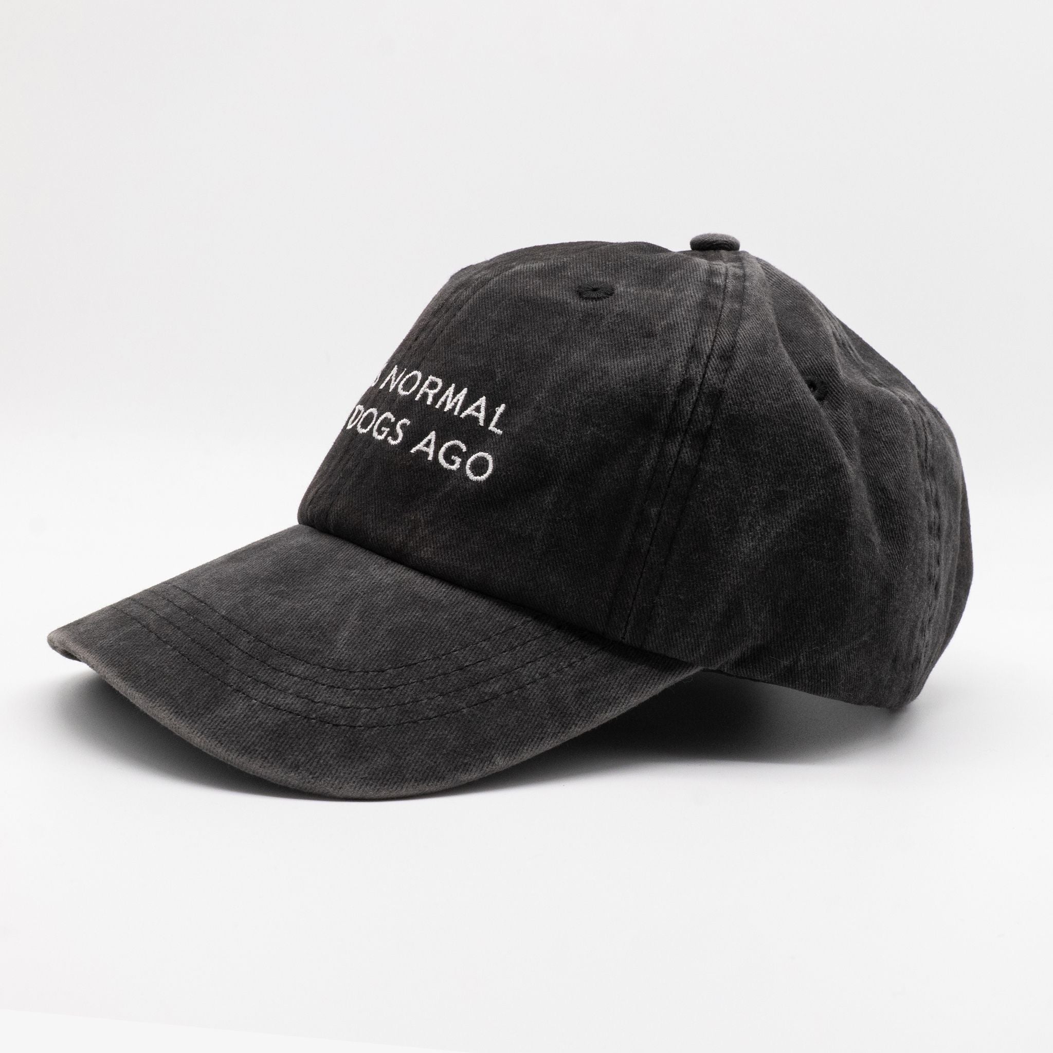 Black Denim Cap - I Was Normal Two Dogs Ago