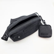 Borsa da passeggio per cani in denim nero - Crossbody