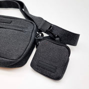 Borsa da passeggio per cani in denim nero - Crossbody