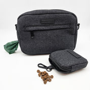 Borsa da passeggio per cani in denim nero - Crossbody