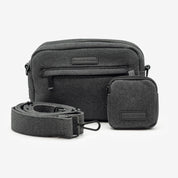 Borsa da passeggio per cani in denim nero - Crossbody