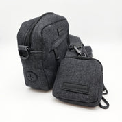 Borsa da passeggio per cani in denim nero - Crossbody