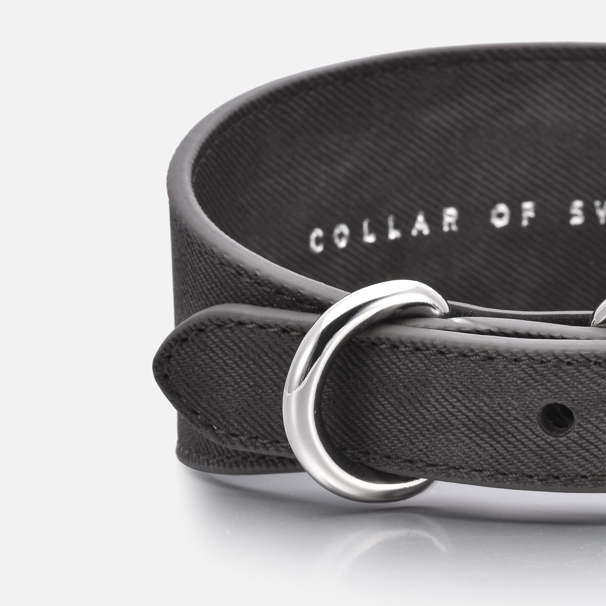 Collare per cani in denim nero largo