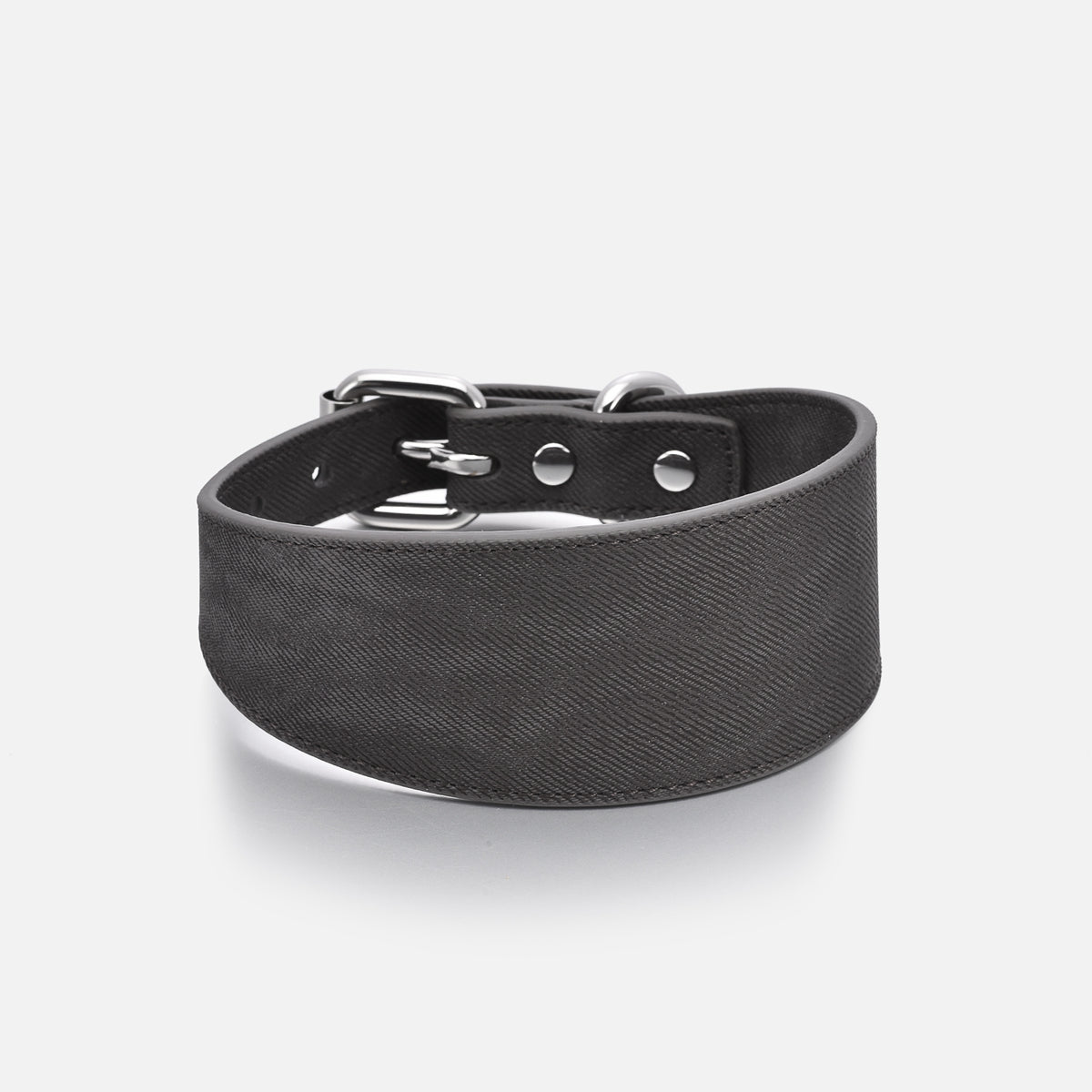 Collare per cani in denim nero largo