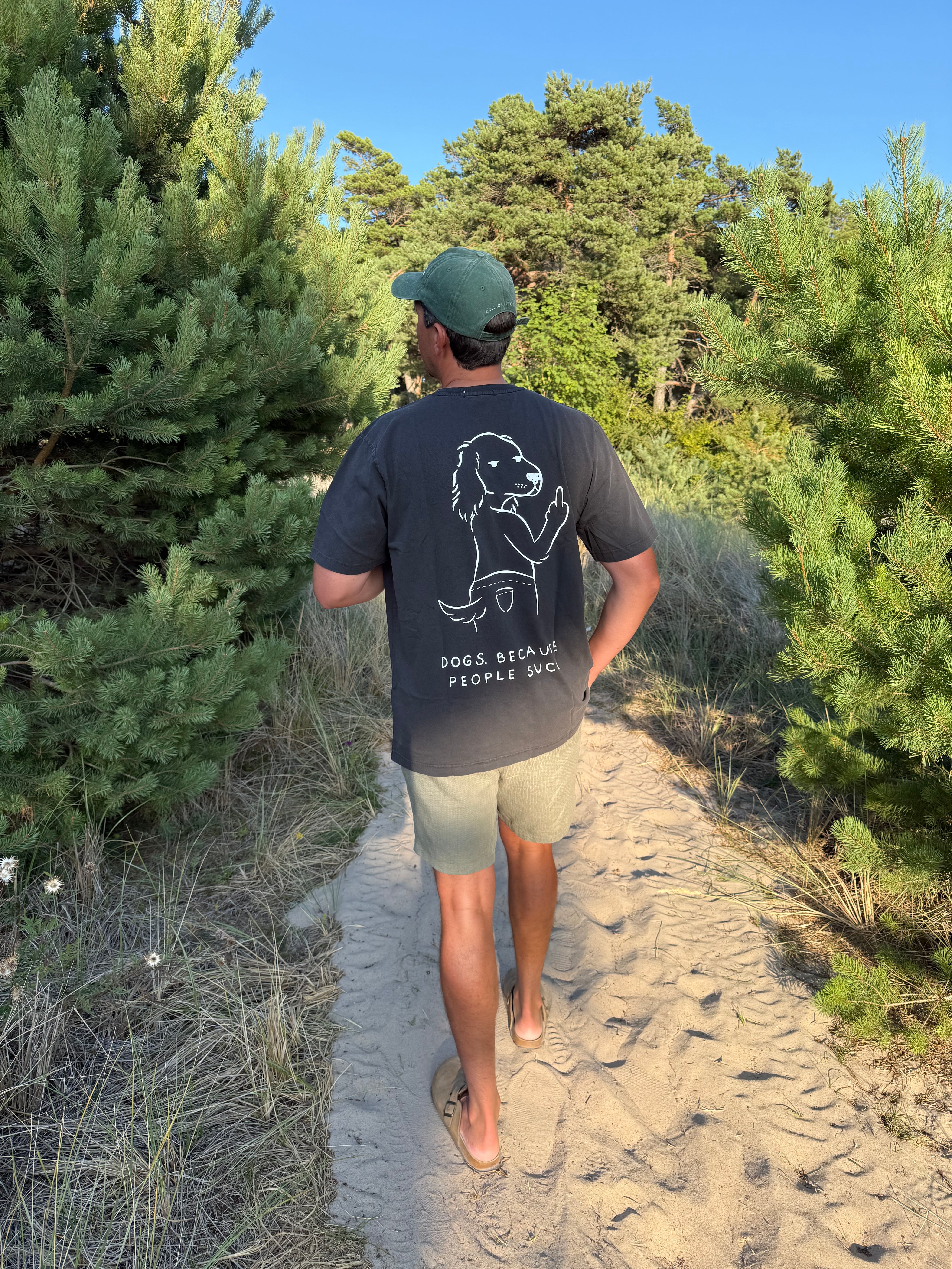 Vintage Black T-shirt - Dogs. Because People Suck