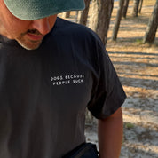 Vintage Black T-shirt - Dogs. Because People Suck