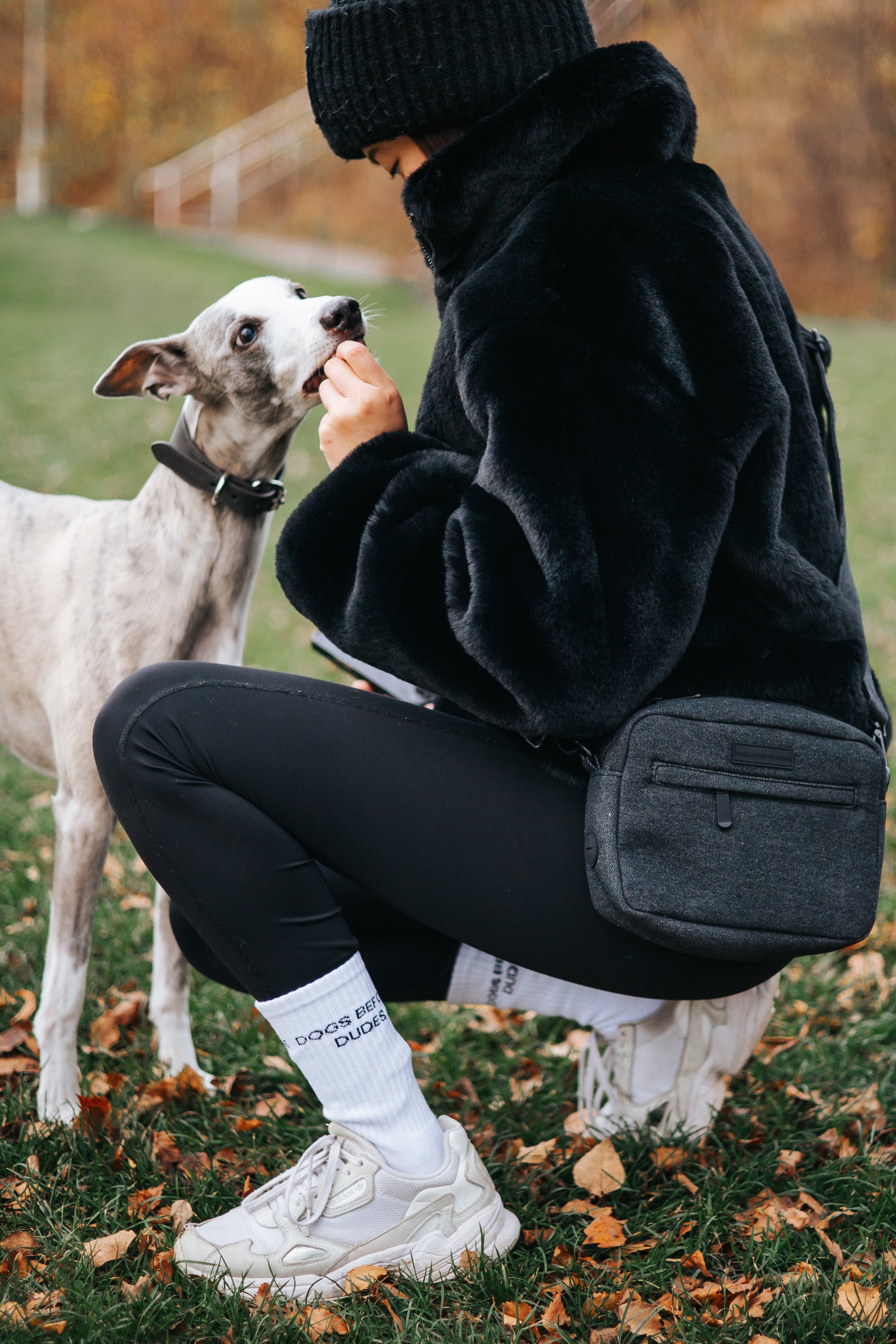 Guinzaglio per cani in denim nero