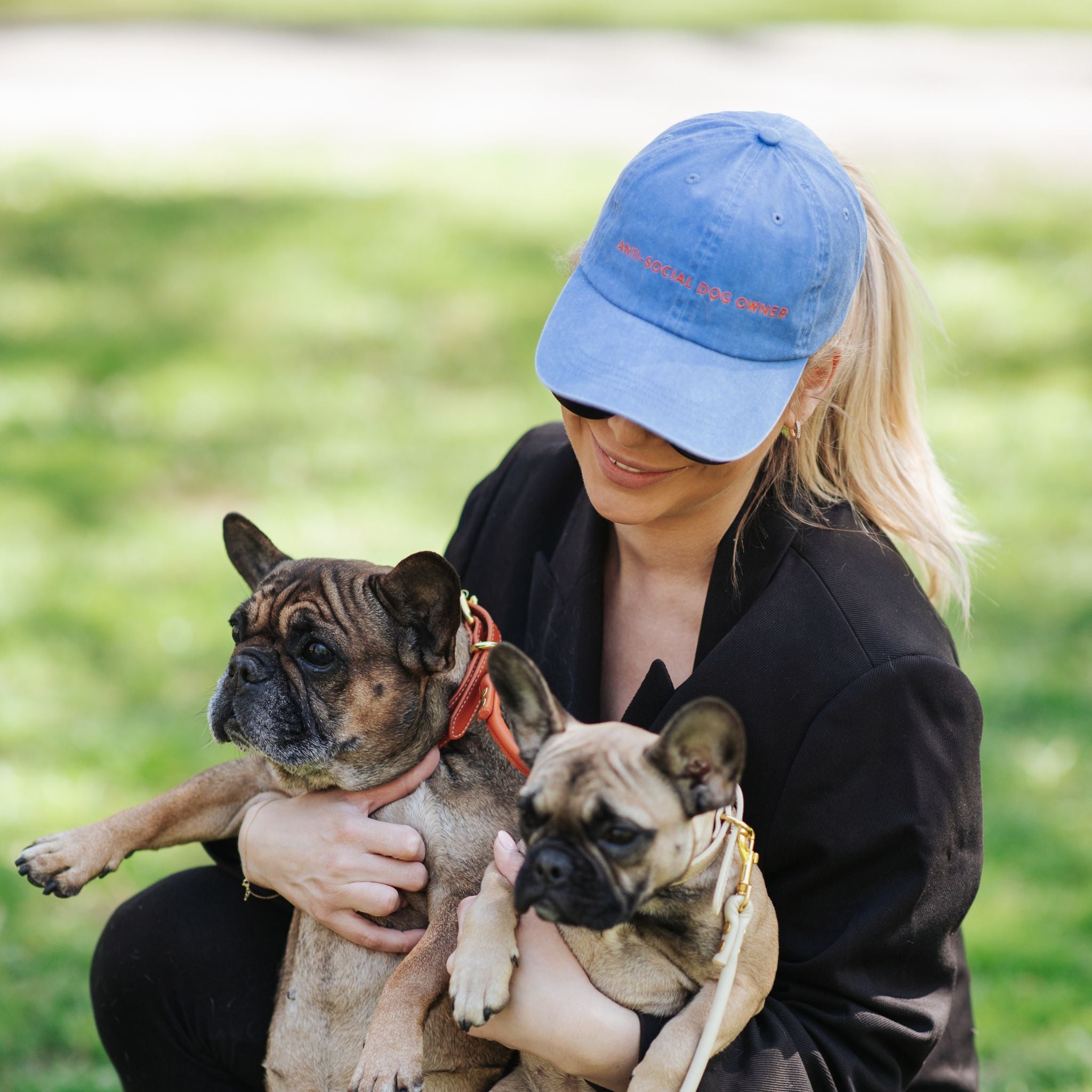 Cappellino in Denim Blu - Proprietario di Cane Anti-Sociale