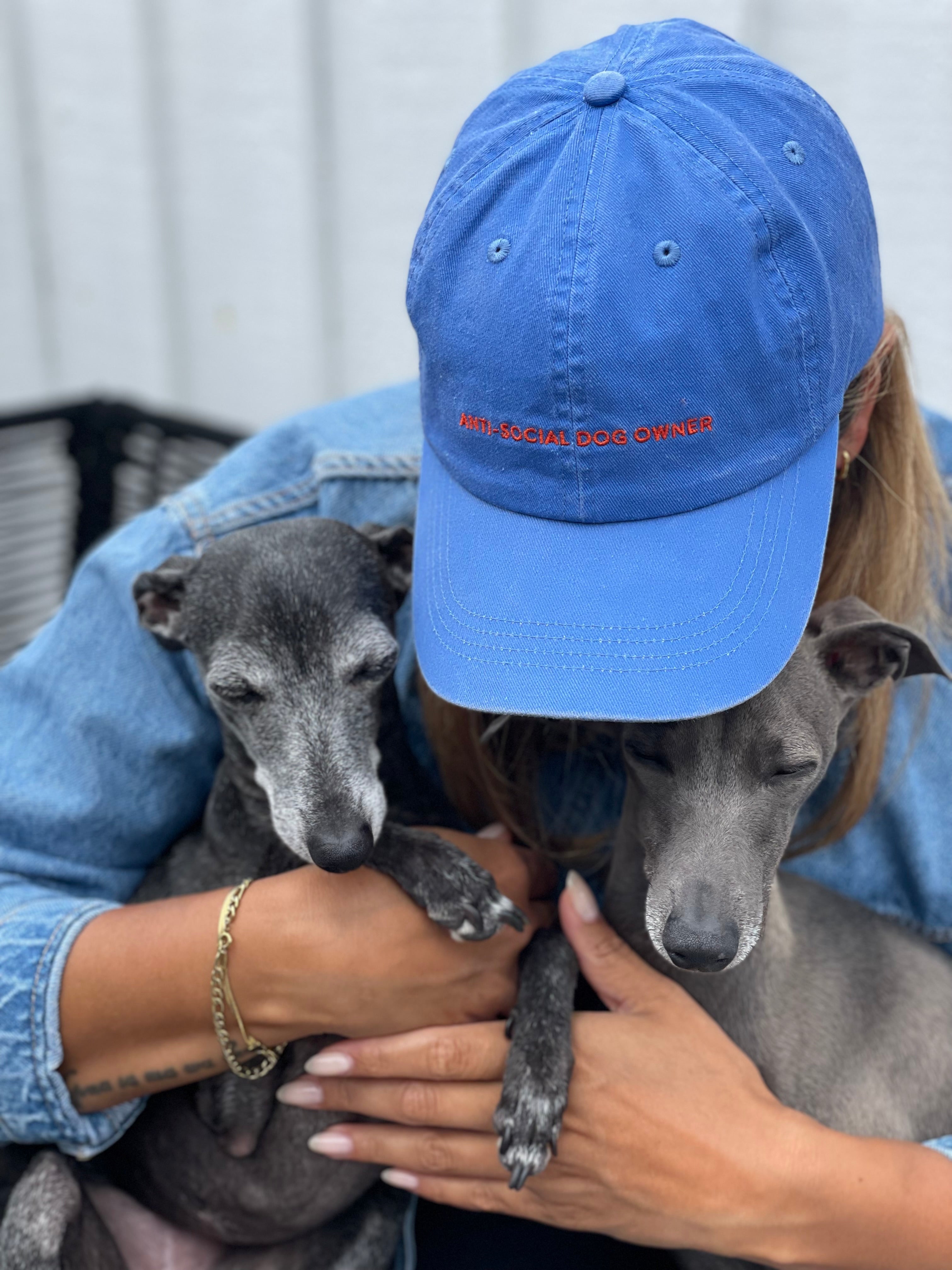 Cappellino in Denim Blu - Proprietario di Cane Anti-Sociale