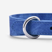 Collare per Cani in Denim Blu Sottile