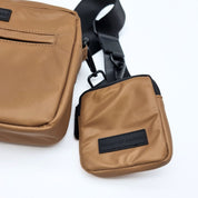 Borsa da passeggio per cani in bronzo riflettente - Crossbody