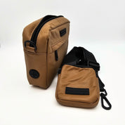 Borsa da passeggio per cani in bronzo riflettente - Crossbody