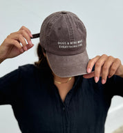 Cappello in Denim Marrone - Dogs & Wine Make Everything Fine