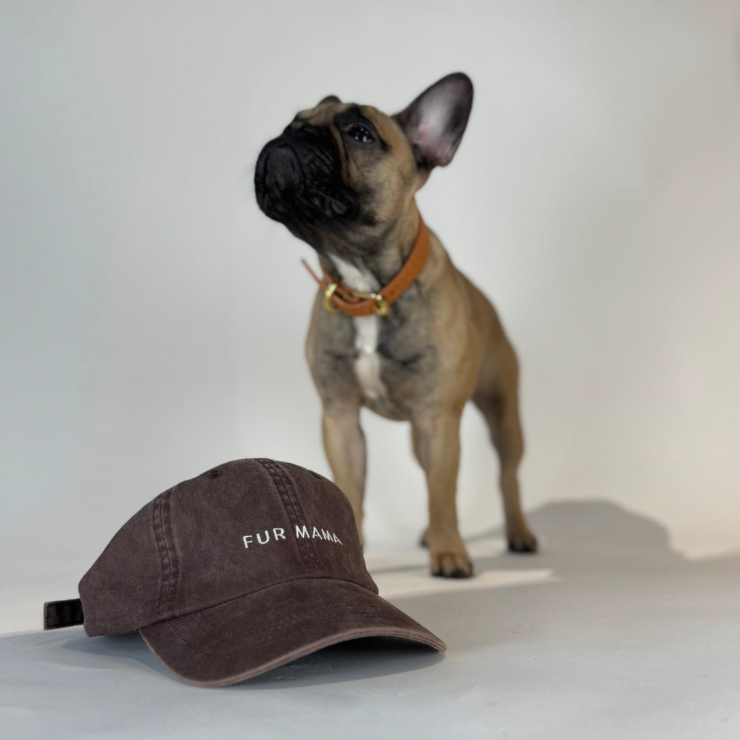 Cappello in denim marrone - Fur Mama