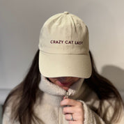 Cappello in denim beige - Crazy Cat Lady