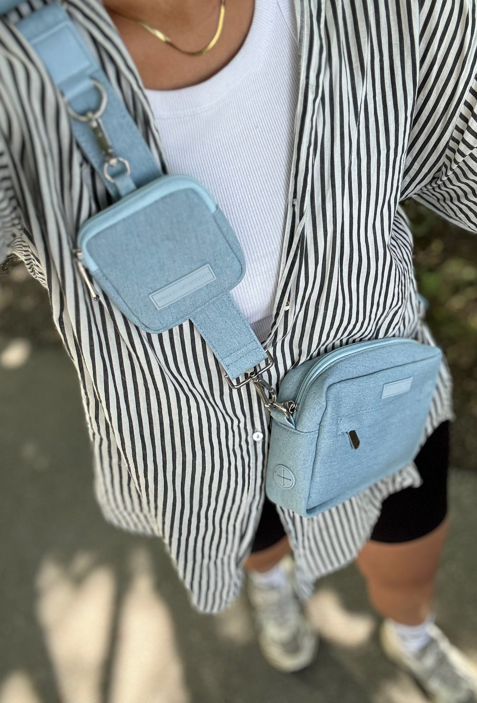 Borsa da Passeggio per Cani in Denim - a Tracolla