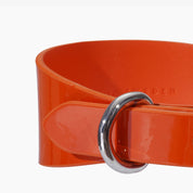 Collare per Cani Largo Arancione Lucido