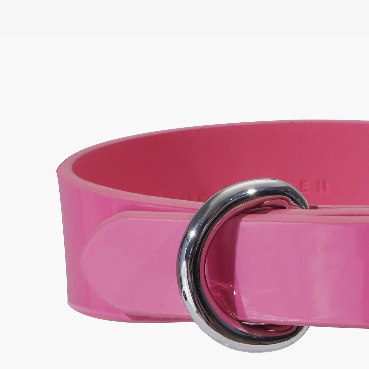 Collare per Cane Sottile Rosa Lucido