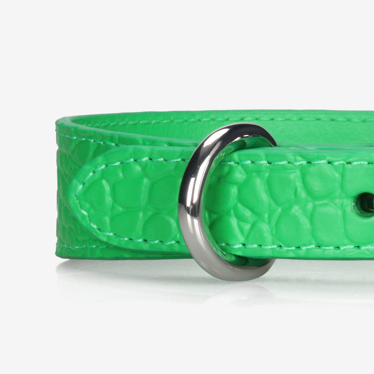 Collare per Cani Sottile Pure Green Croco