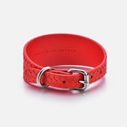 Collare per Cani Intrecciato Largo Rosso Puro