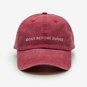 Cappello in Denim Rosso - Cani Prima Degli Uomini