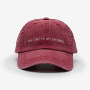 Cappello di jeans rosso - My Cat Is My Shrink