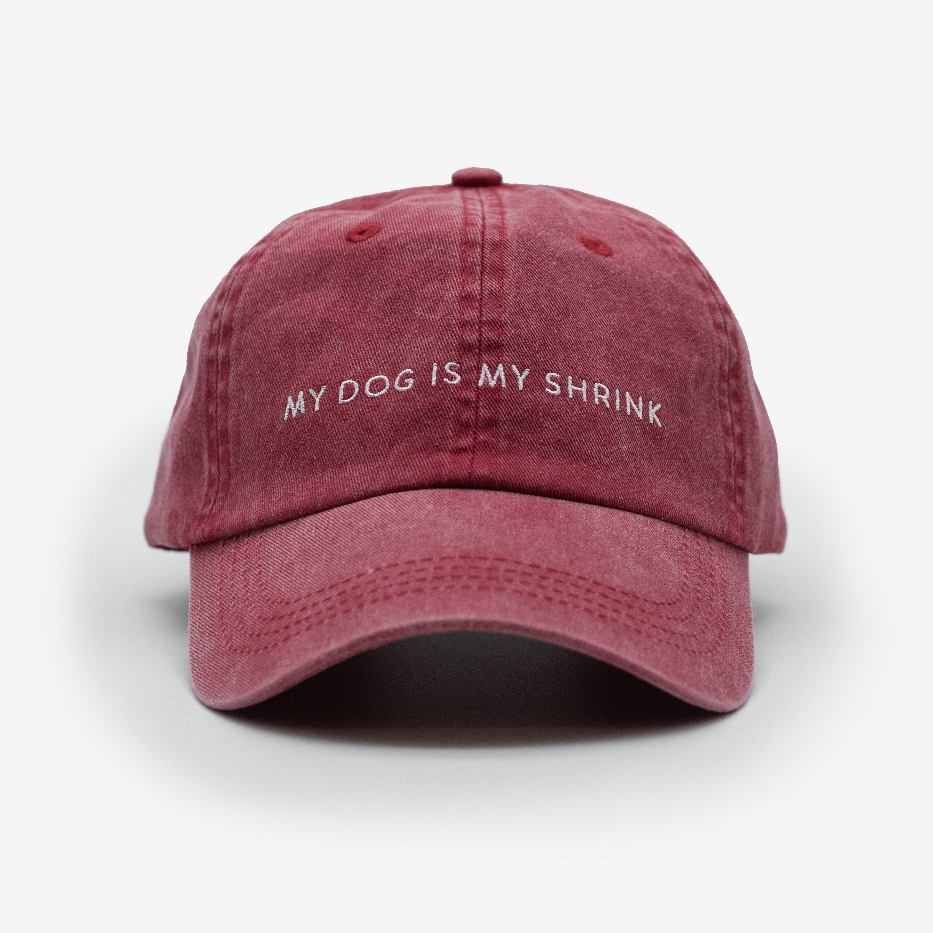 Cappello di jeans rosso - My Dog Is My Shrink
