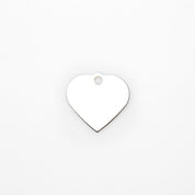 Medaglietta Incisa per Cani - Cuore Argento Premium