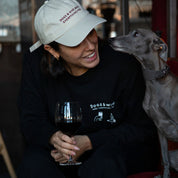Maglietta Nera a Maniche Lunghe - Dogs & Wine Make Everything Fine