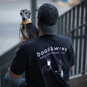 Maglietta Nera - Dogs & Wine Make Everything Fine