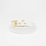 Collare per Cani Sottile Croco Bianco