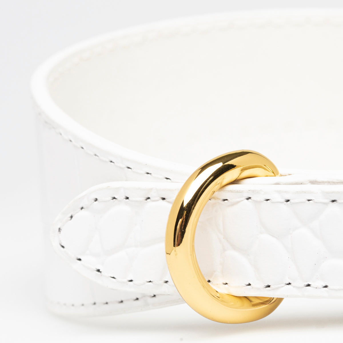 Collare per Cani Larghe Bianco Croco